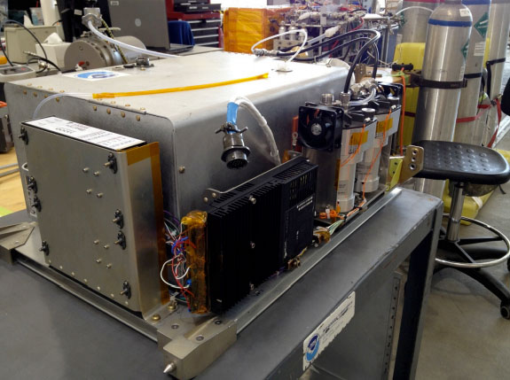 Scroll vacuum pump inside ’s high-altitude Global Hawk science aircraft